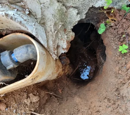 leaking residential plumbing pipe in johannesburg